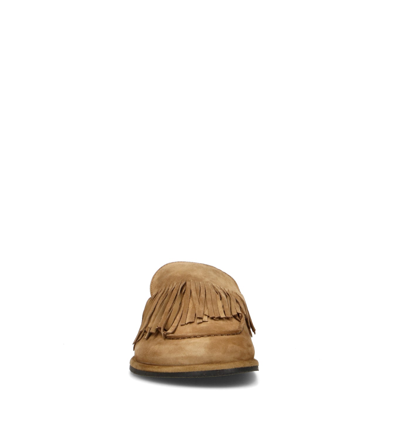 JVAM Sabot donna taupe in suede con frange