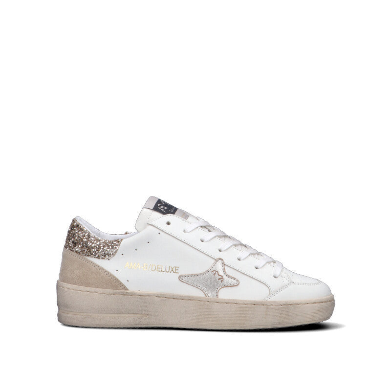 AMA-BRAND Sneaker donna bianca in pelle