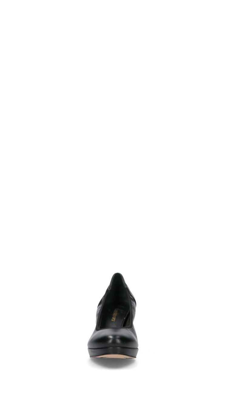 RABARBARO Décolleté donna nera in pelle