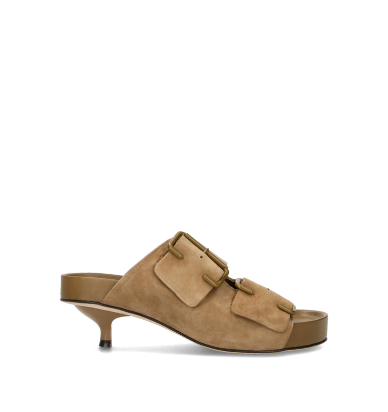 JVAM Sandalo donna taupe in pelle