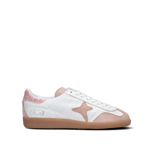AMA-BRAND Sneaker donna bianca/blush in pelle