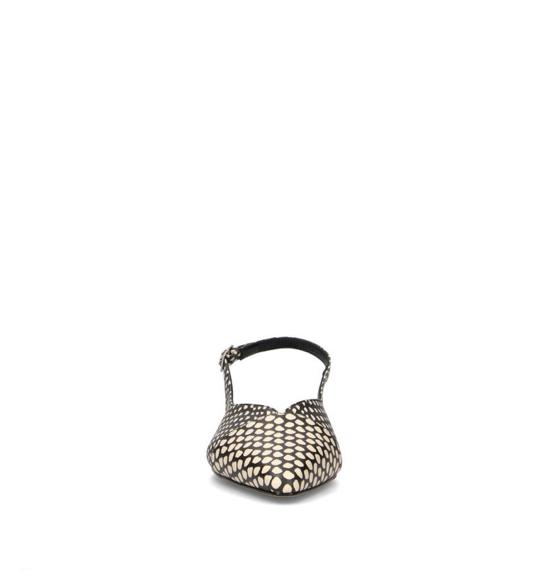 REBECCA VAN DIK Slingback donna bianca/nera
