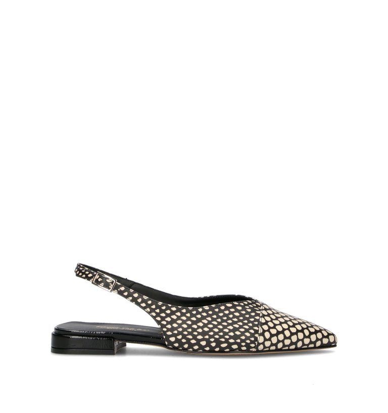 REBECCA VAN DIK Slingback donna bianca/nera