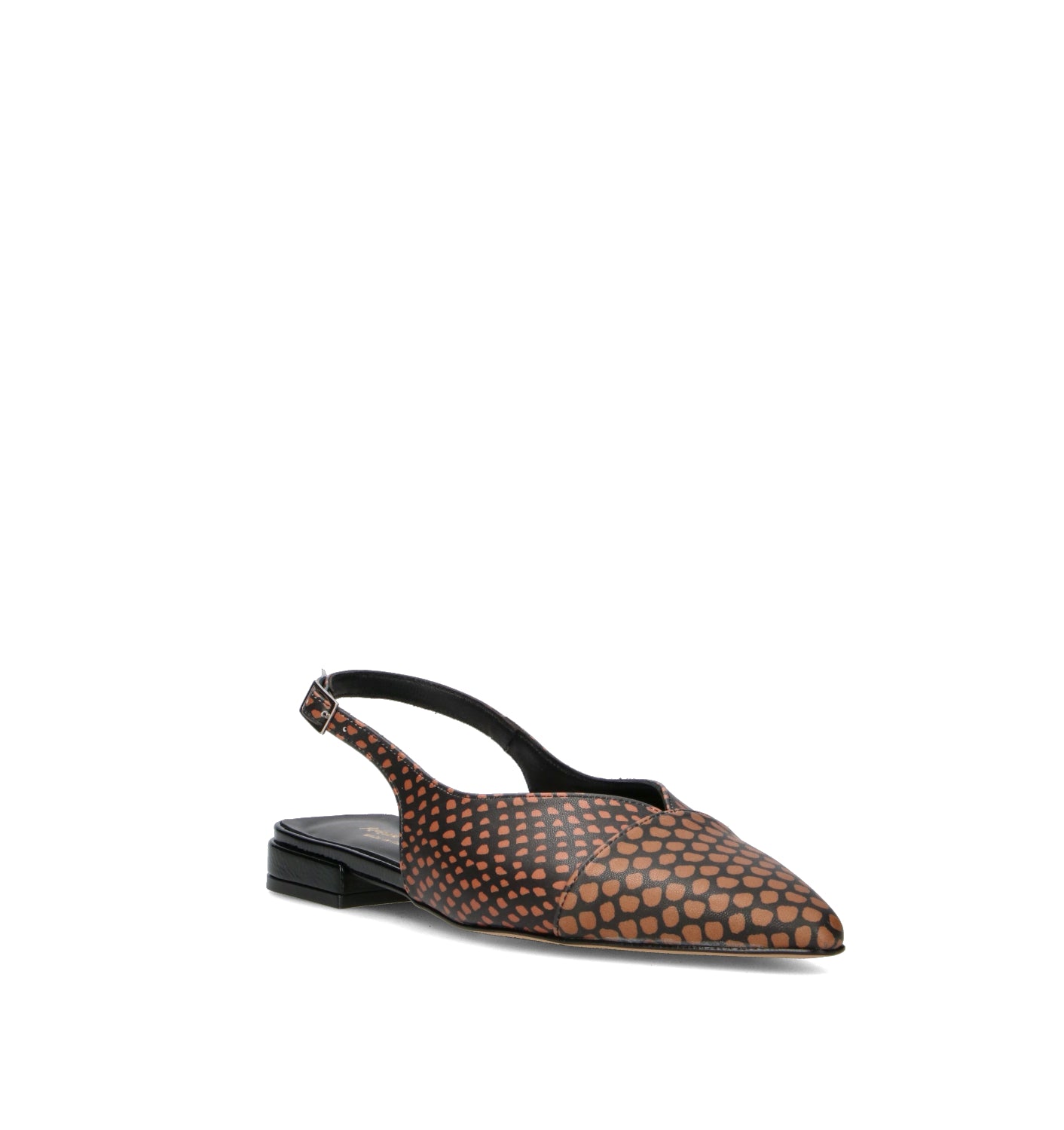 REBECCA VAN DIK Slingback donna cuoio/nera