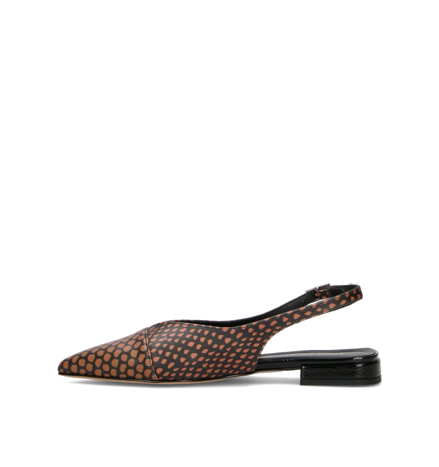 REBECCA VAN DIK Slingback donna cuoio/nera