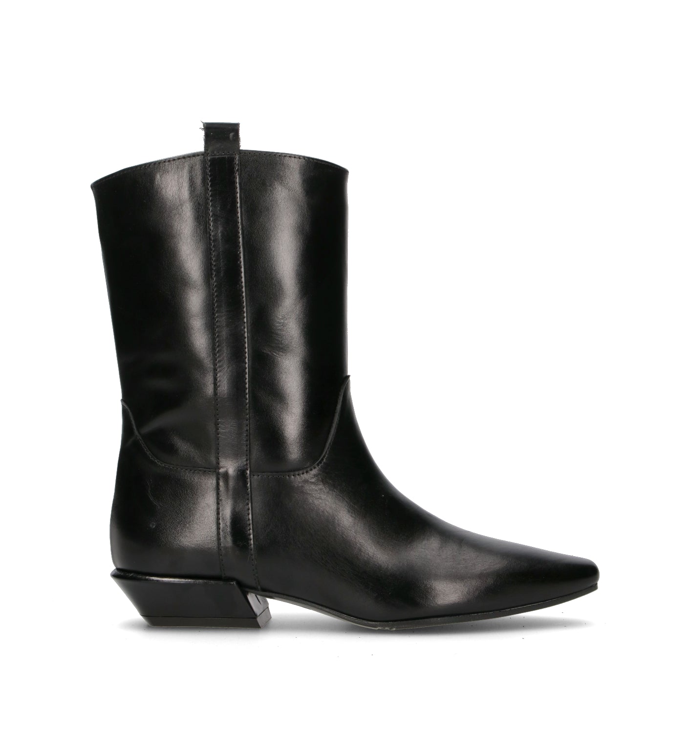 LARA MAY Tronchetto donna nero in pelle