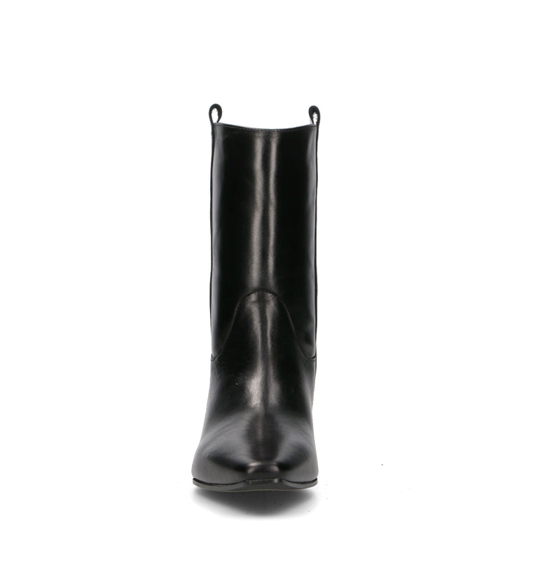 LARA MAY Tronchetto donna nero in pelle