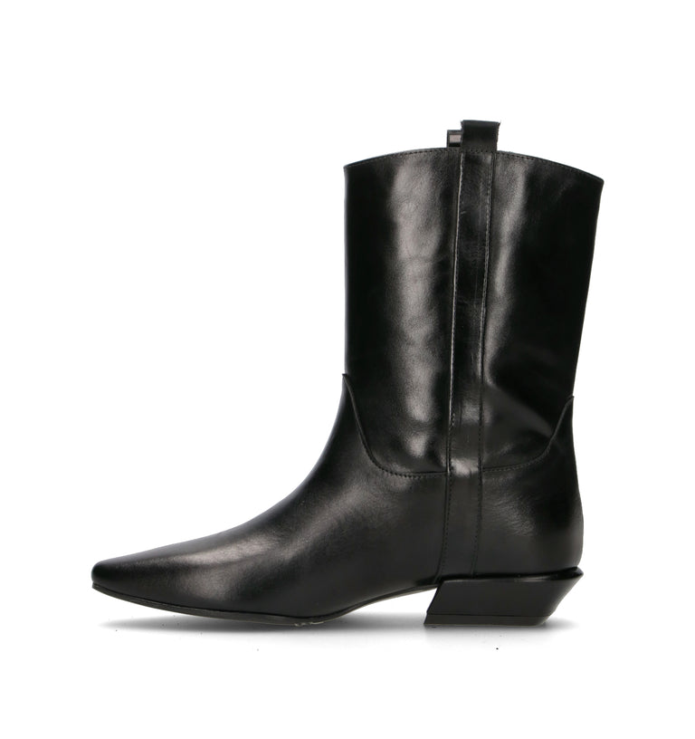 LARA MAY Tronchetto donna nero in pelle