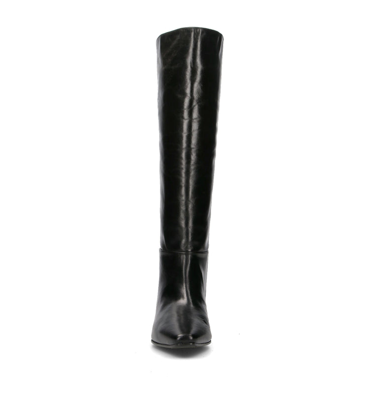 LARA MAY Stivale donna nero in pelle