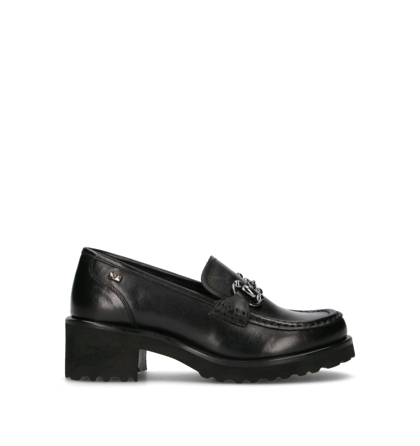 VALLEVERDE Mocassino donna nero in pelle