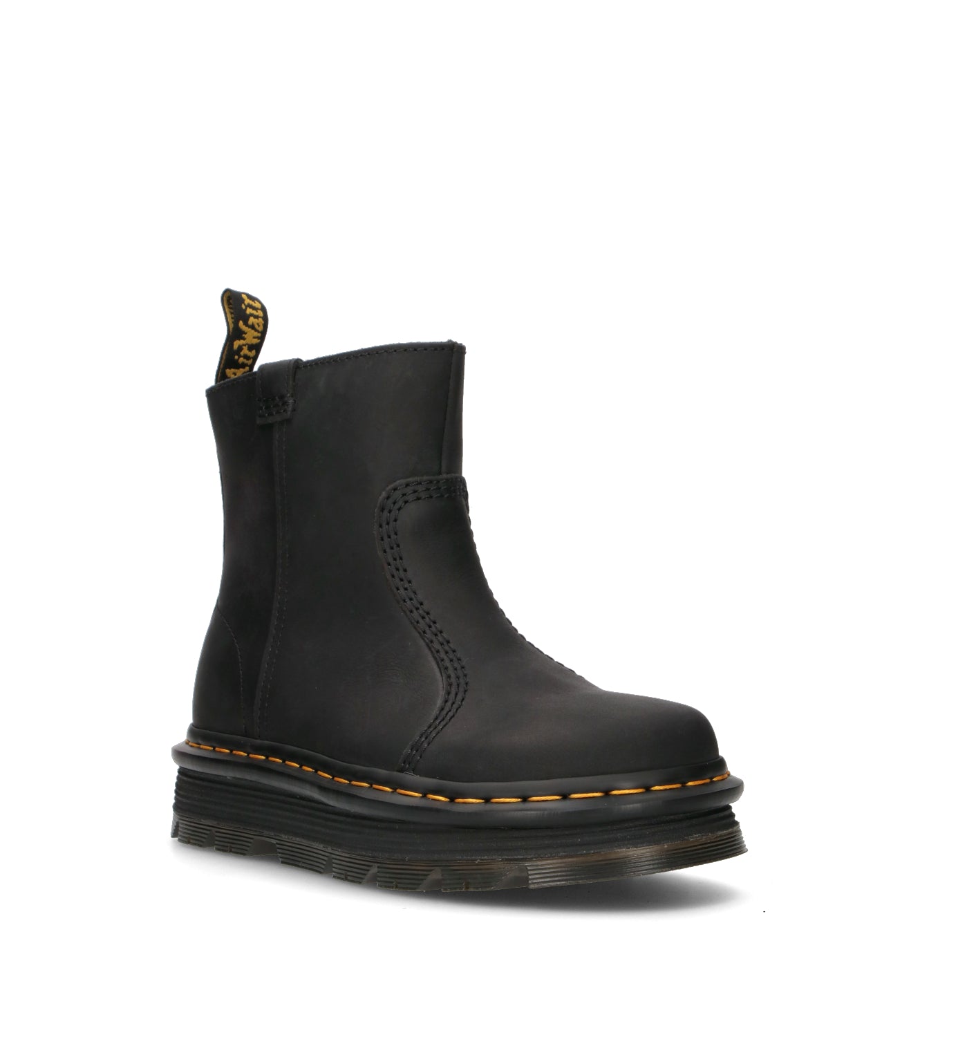 DR. MARTENS ZEBZAG RIGGER Tronchetto donna nero in pelle