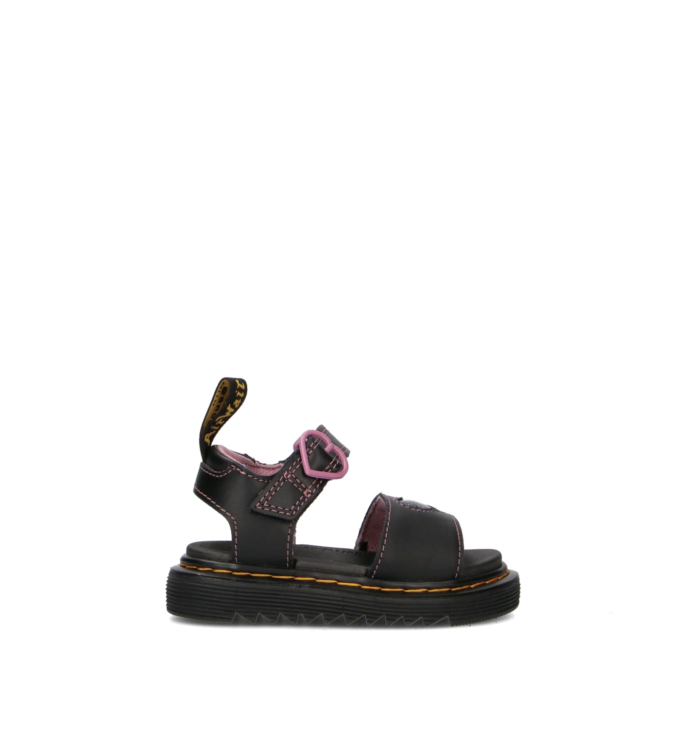 DR. MARTENS Sandalo bimba nero in pelle