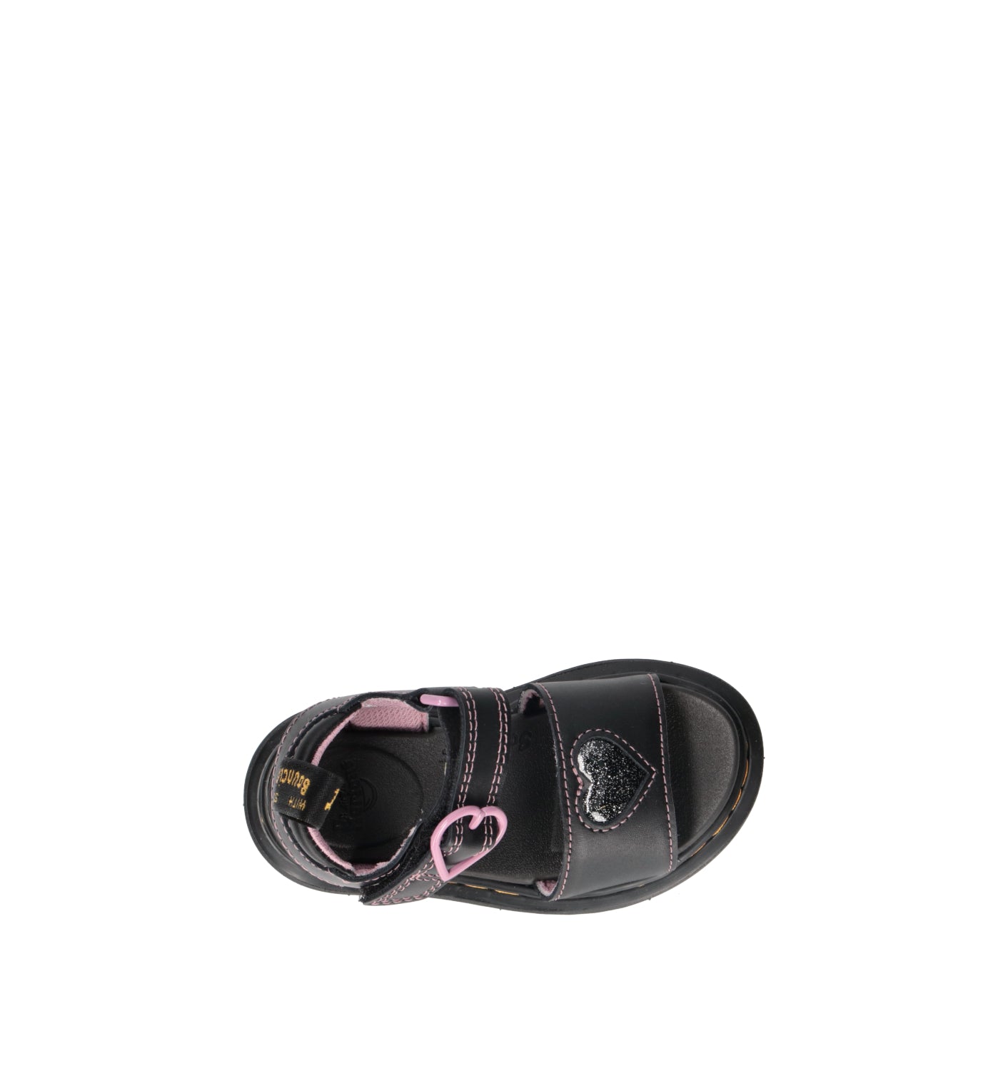 DR. MARTENS Sandalo bimba nero in pelle