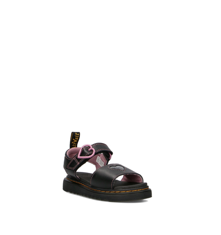 DR. MARTENS Sandalo bimba nero in pelle