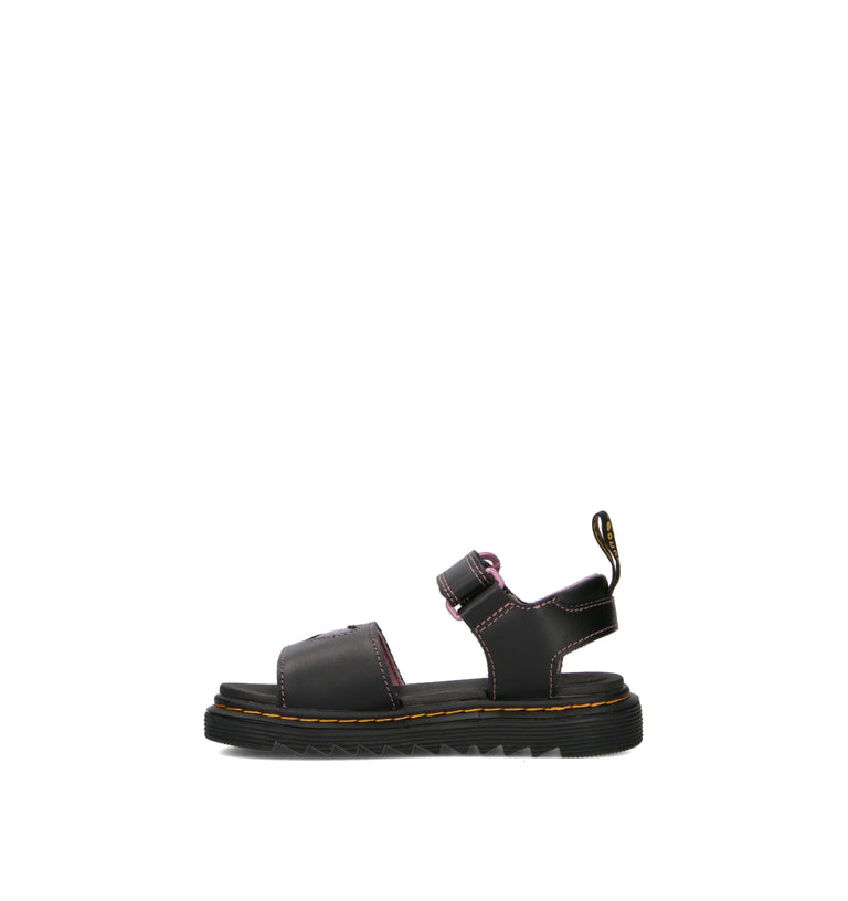 DR. MARTENS Sandalo bimba nero in pelle