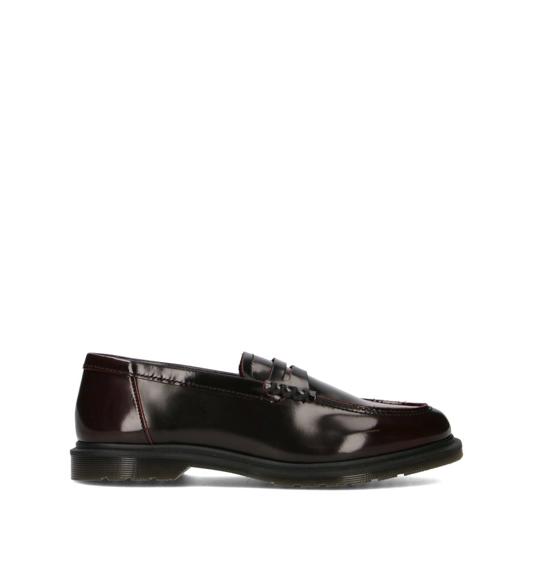 DR. MARTENS Mocassino uomo bordeaux in pelle