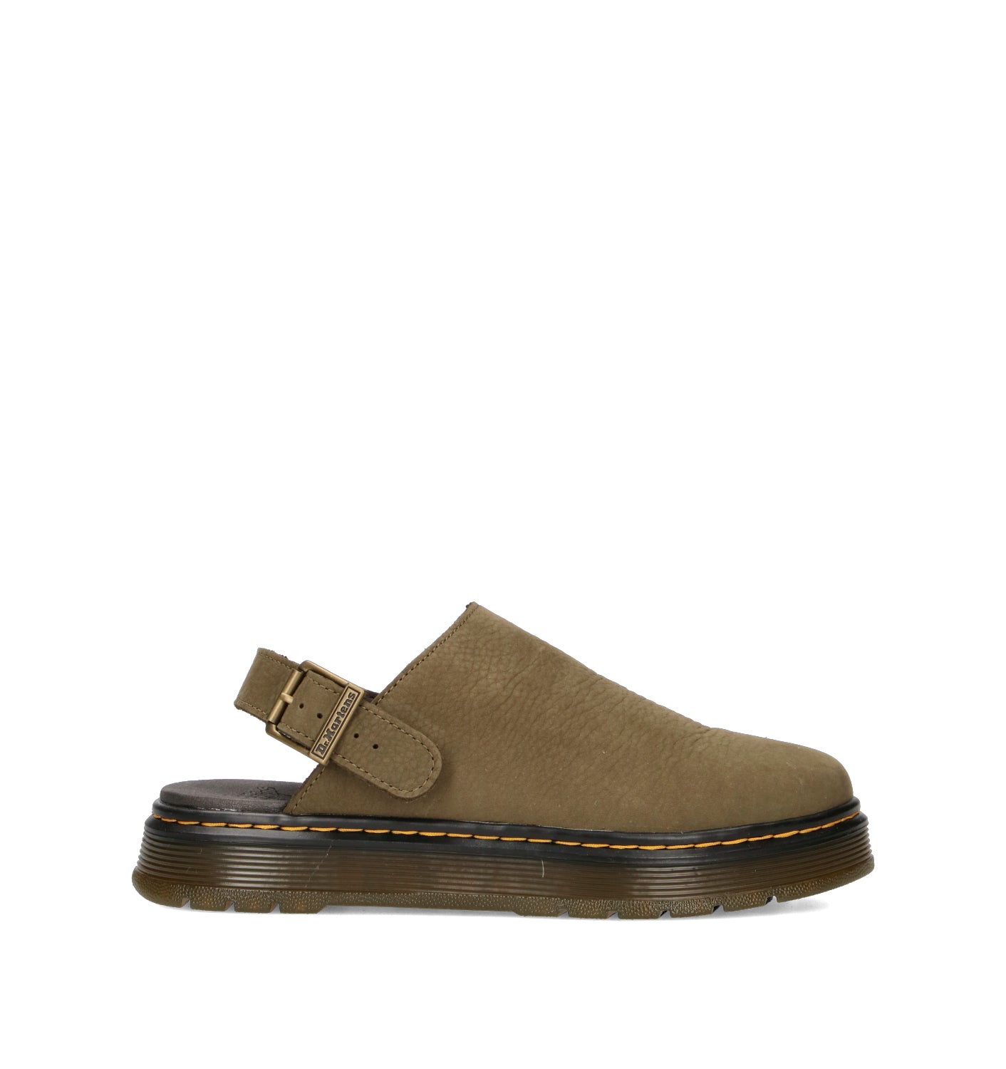 DR. MARTENS BROOKLINE MULE Sabot uomo oliva in nabuk