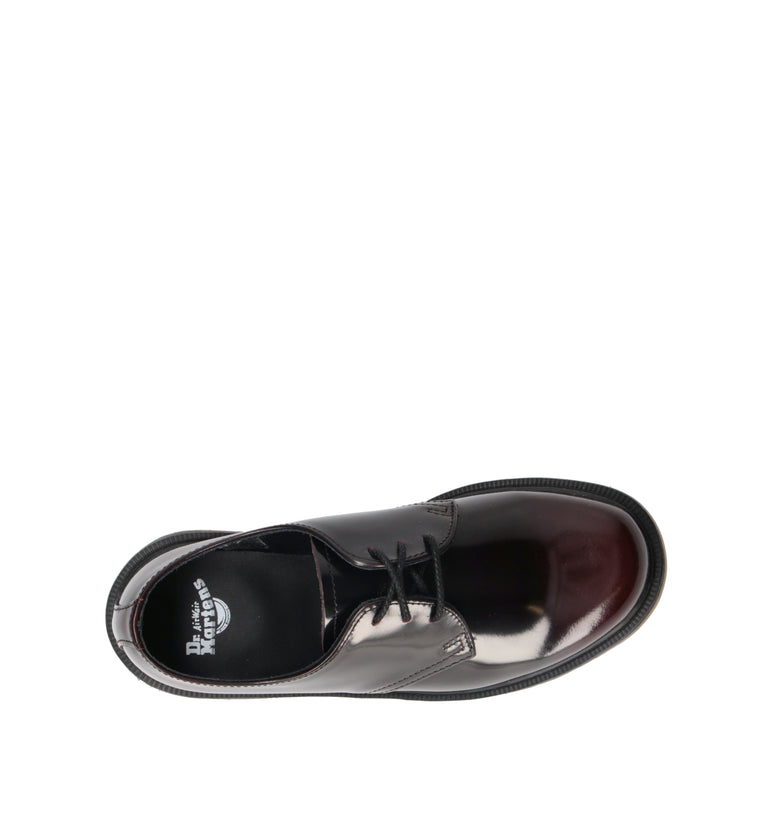 DR. MARTENS Stringata donna bordeaux in pelle