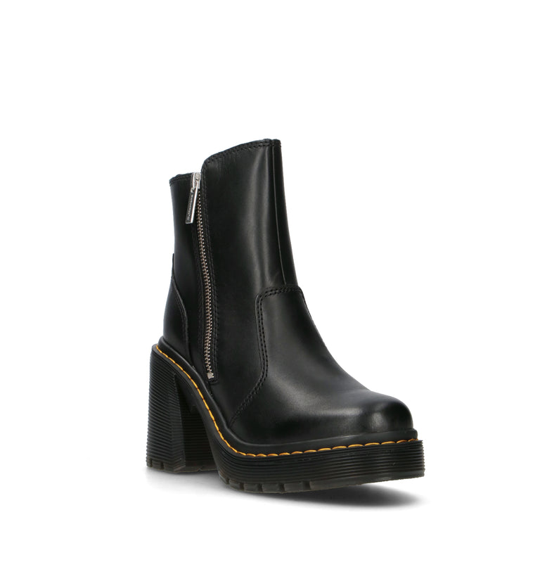 DR. MARTENS SPENCE ZIP Tronchetto donna nero in pelle