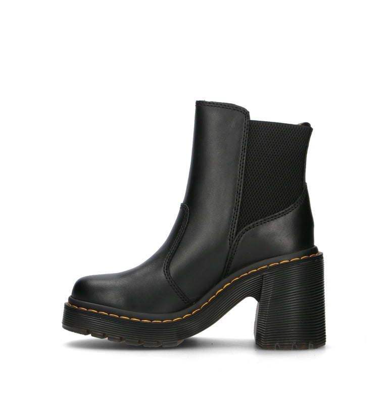 DR. MARTENS SPENCE ZIP Tronchetto donna nero in pelle