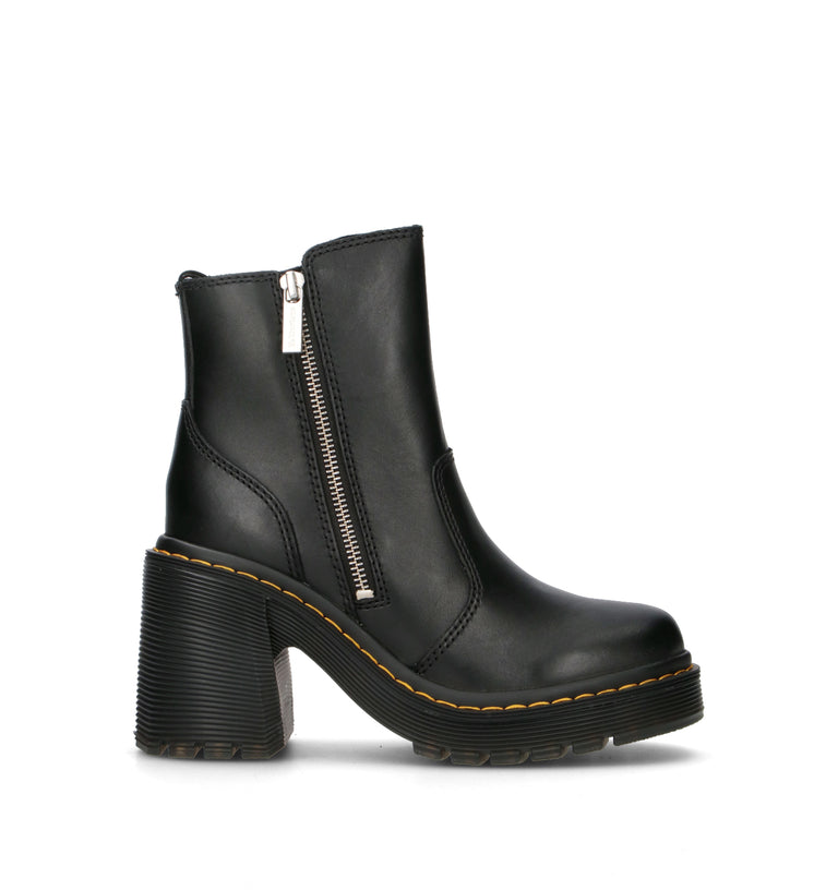 DR. MARTENS SPENCE ZIP Tronchetto donna nero in pelle