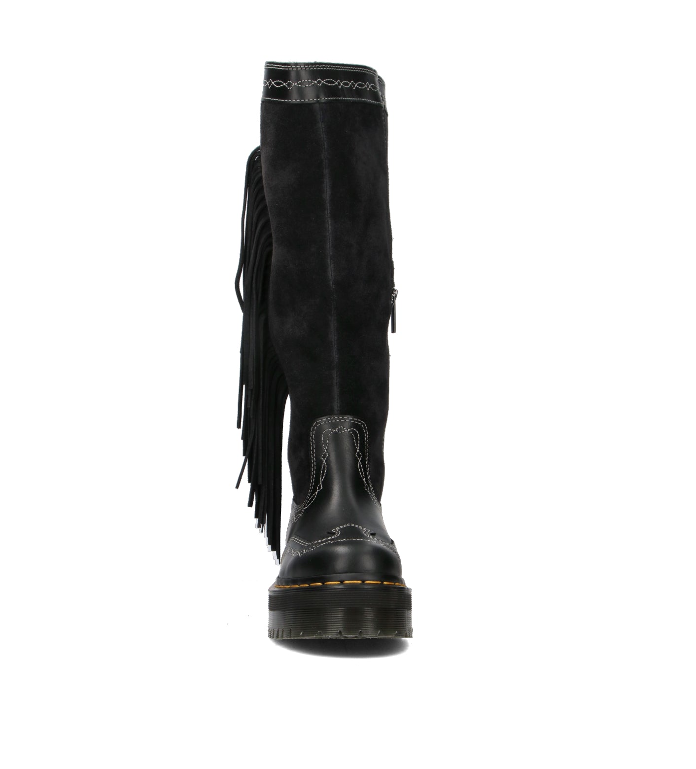 DR. MARTENS QUAD HI DR Stivale donna nero in pelle