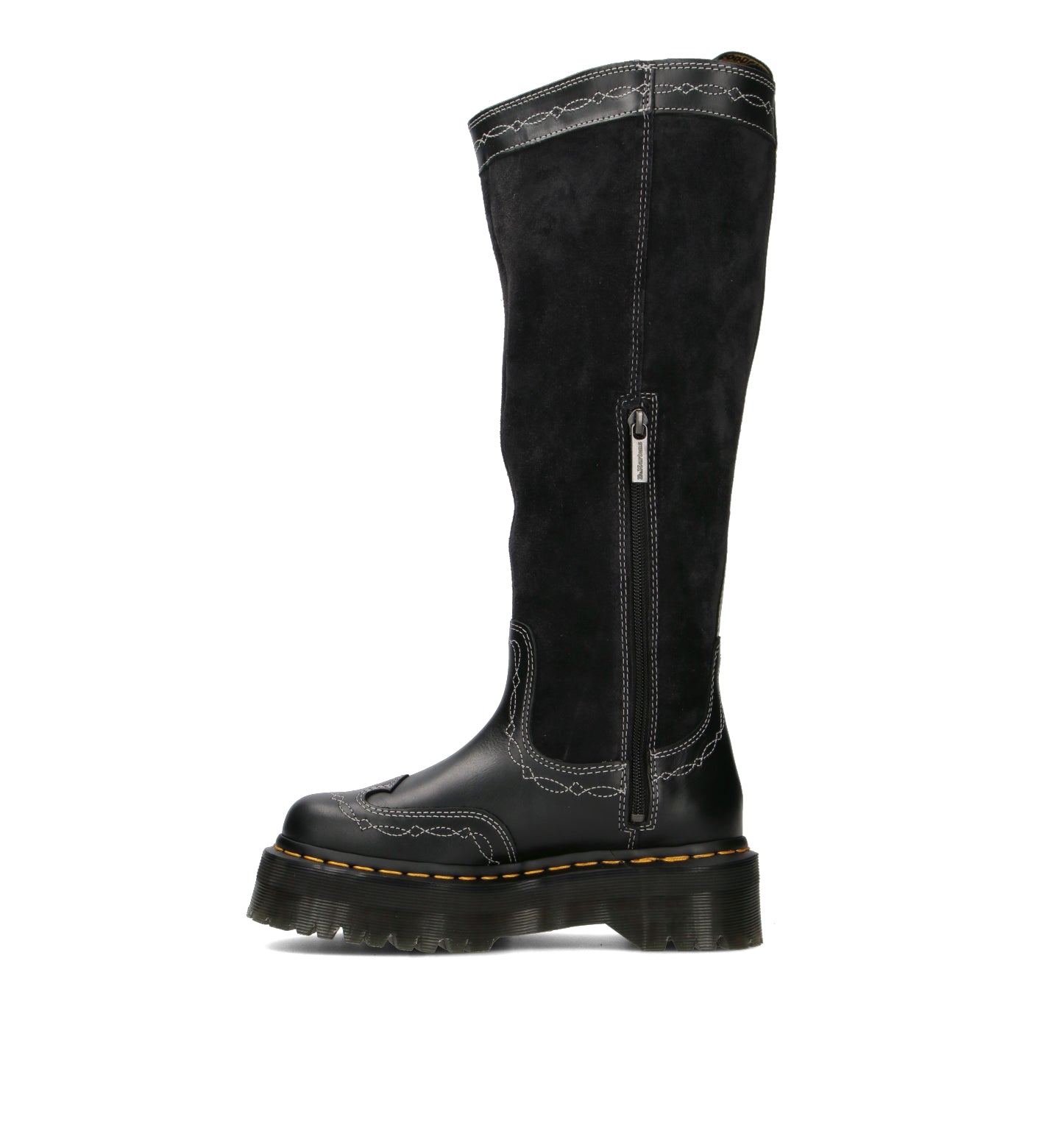 DR. MARTENS QUAD HI DR Stivale donna nero in pelle