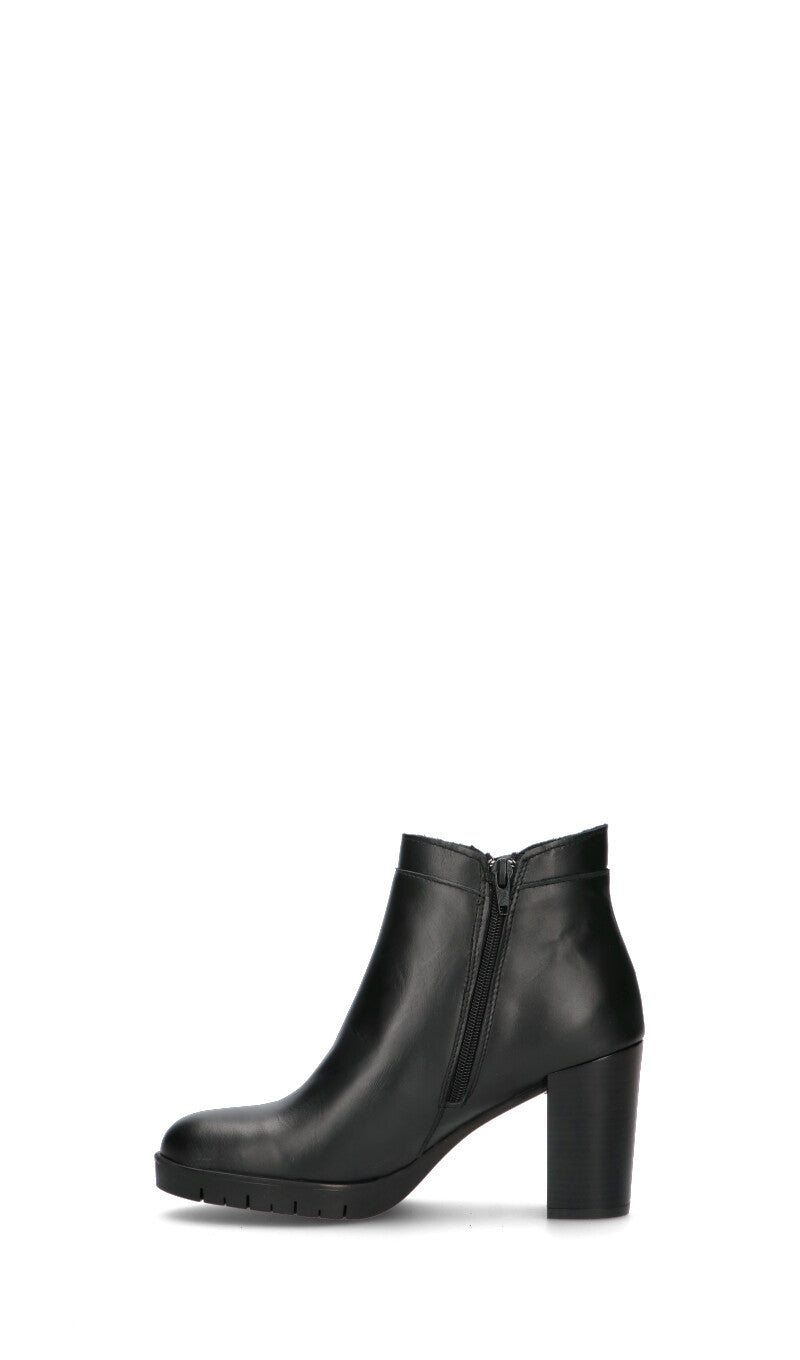VARIOPINTO Tronchetto donna nero in pelle