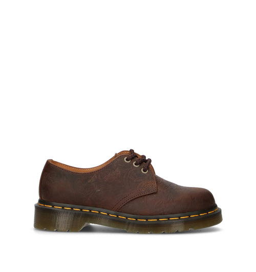 DR. MARTENS 1461 EMBOSS FLORAL Stringata donna marrone in pelle