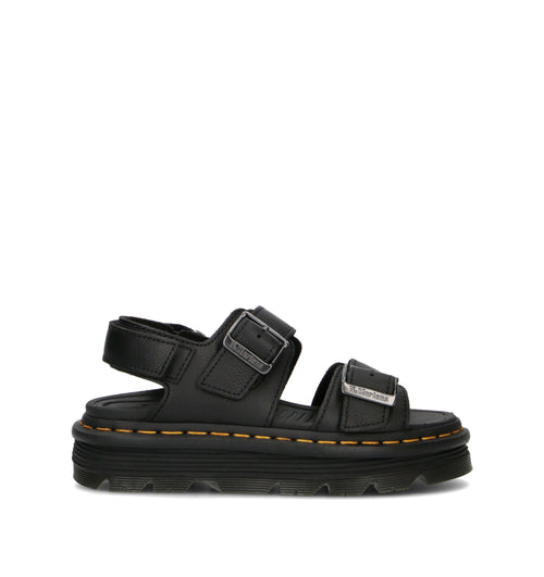 DR. MARTENS ZEBZAG Sandalo donna nero in pelle
