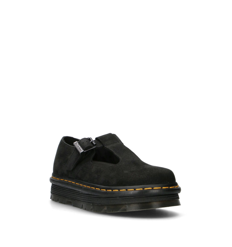 DR. MARTENS ZEBZAG MARY JANE Mocassino donna nero in nabuk