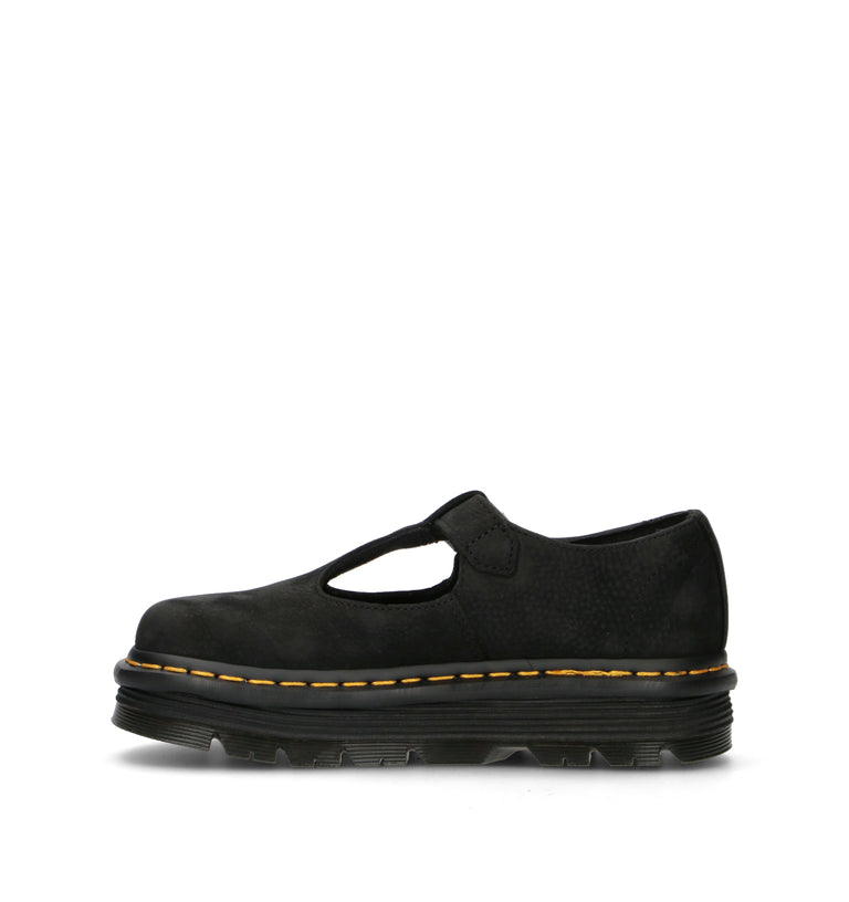 DR. MARTENS ZEBZAG MARY JANE Mocassino donna nero in nabuk