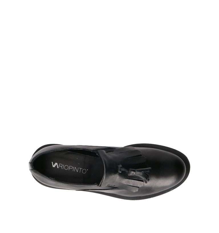 VARIOPINTO Mocassino donna nero in pelle