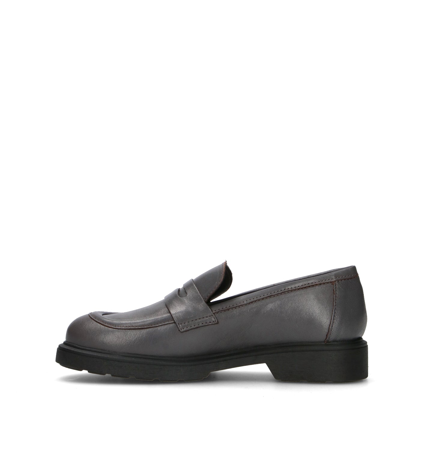 ROSA E ROSA Mocassino donna grigio in pelle