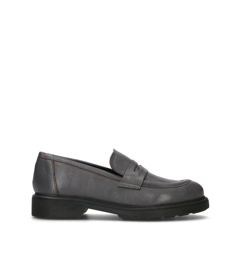 ROSA E ROSA Mocassino donna grigio in pelle