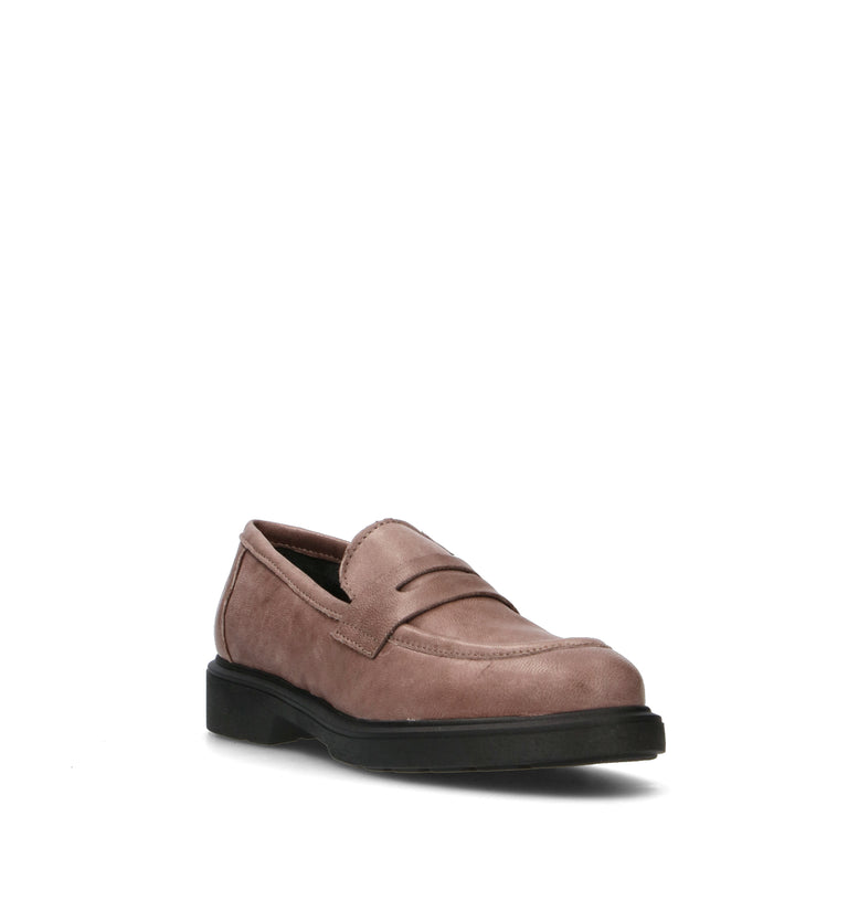 ROSA E ROSA Mocassino donna taupe in pelle