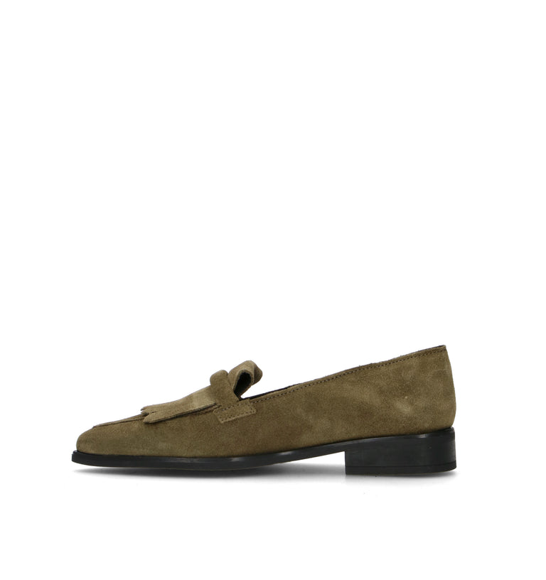 ROSA E ROSA Mocassino donna militare in suede