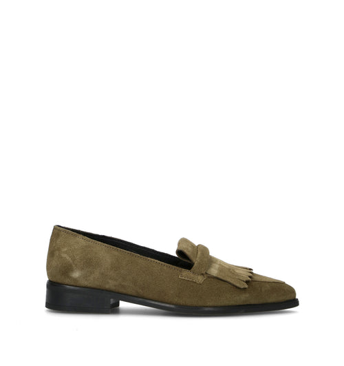ROSA E ROSA Mocassino donna militare in suede