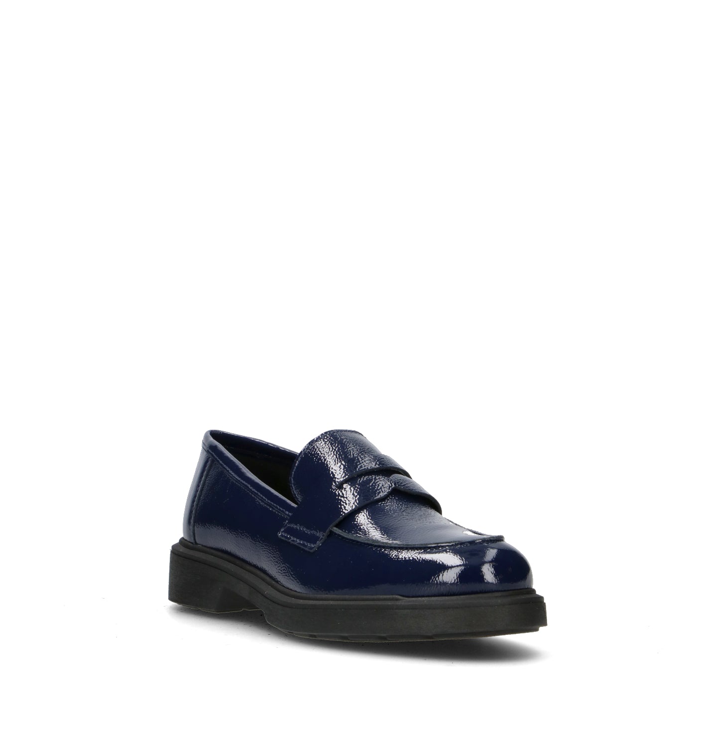 ROSA E ROSA Mocassino donna blu in pelle