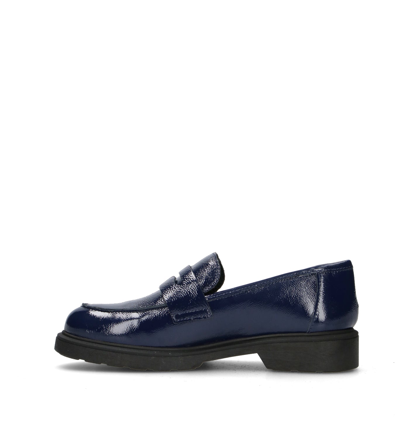 ROSA E ROSA Mocassino donna blu in pelle