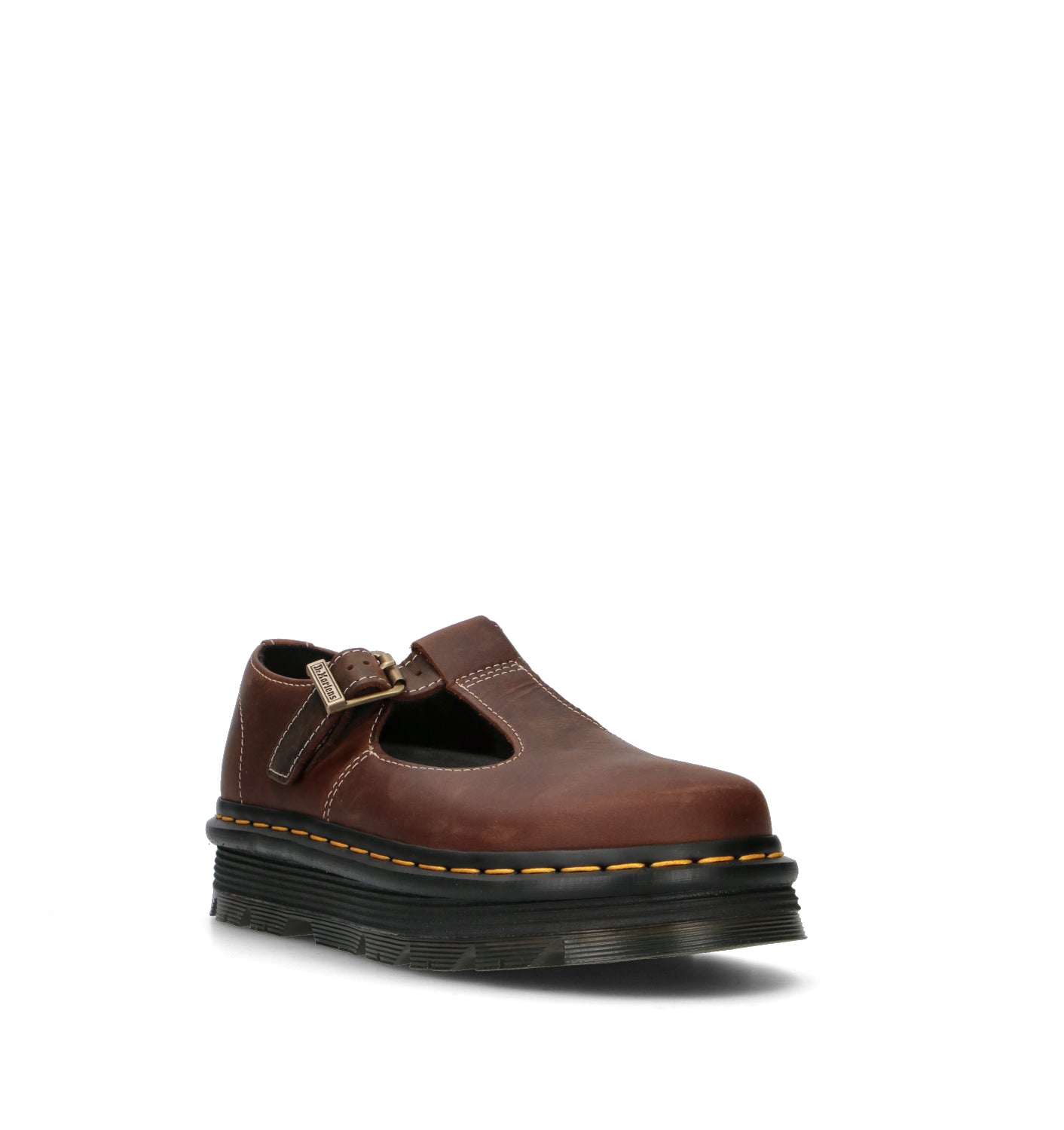 DR. MARTENS ZEBZAG MARY JANE Mocassino donna marrone in pelle