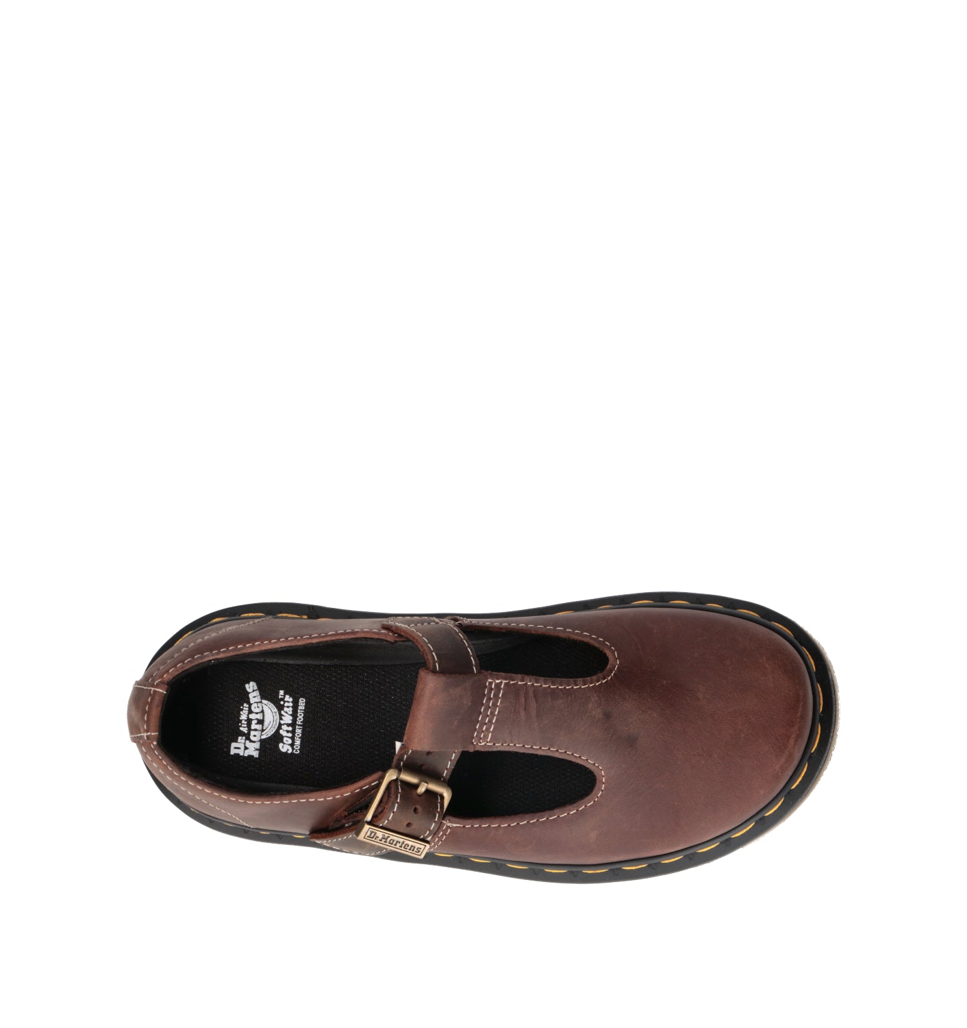 DR. MARTENS ZEBZAG MARY JANE Mocassino donna marrone in pelle