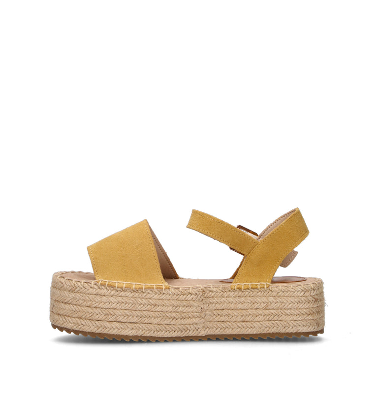 XTI FOOTWEAR Sandalo donna giallo in suede