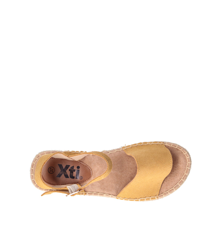XTI FOOTWEAR Sandalo donna giallo in suede