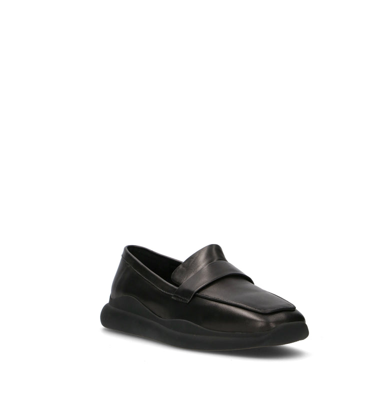 EMANUELLE VEE Mocassino donna nero in pelle