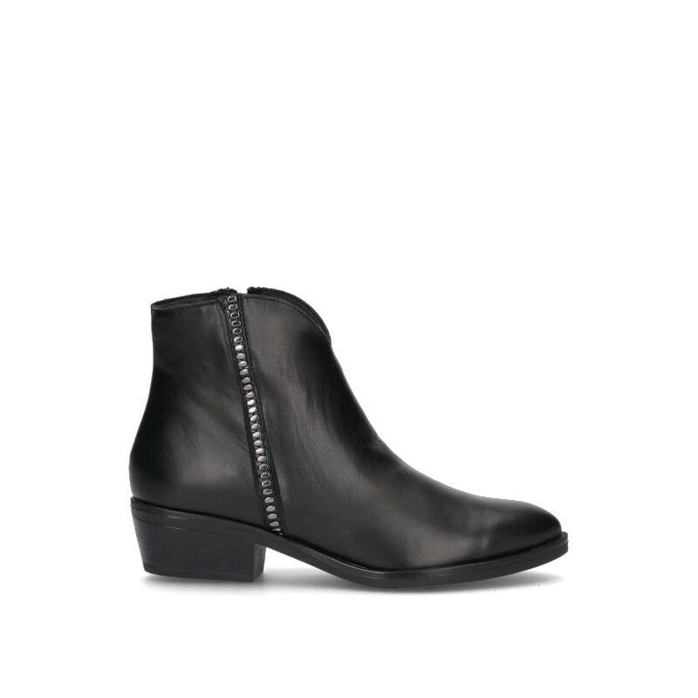 VARIOPINTO Tronchetto donna nero in  pelle