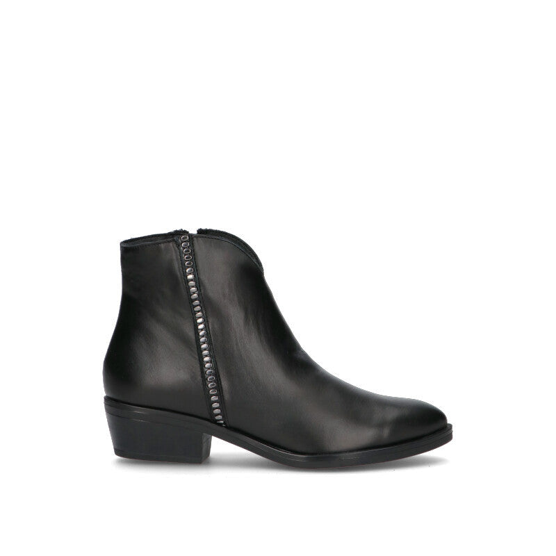 VARIOPINTO Tronchetto donna nero in  pelle