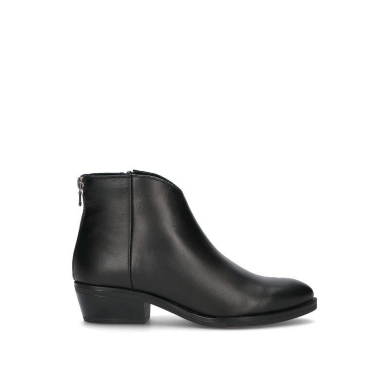 VARIOPINTO Tronchetto donna nero in pelle