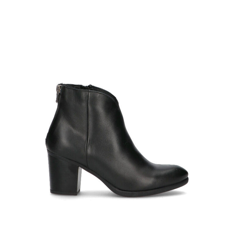 VARIOPINTO Tronchetto donna nero in pelle