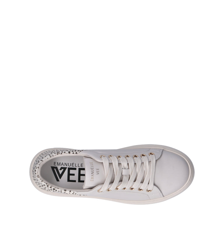 EMANUELLE VEE Sneaker donna bianca in pelle